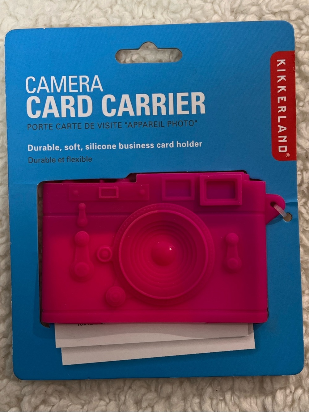 Kikkerland "Camera Shaped" Silicone ID, Credit Card or Business Card Carrier